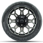 Set of (4) 14 in GTW Bravo Wheels with 225/30-14 Mamba Stree - front view