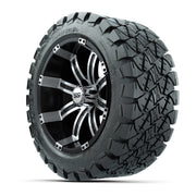 GTW Tempest Black and Machined Wheels with 22in Timberwolf M - 3/4 view