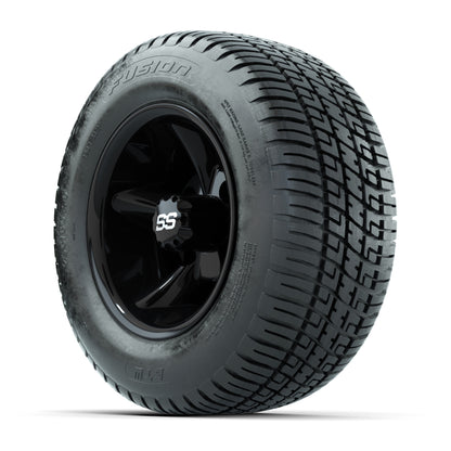 GTW Godfather Black 10 in Wheels with 205/50-10 Fusion Street Tires – Full Set