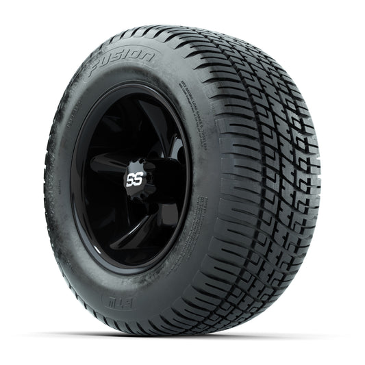 GTW Godfather Black 10 in Wheels with 205/50-10 Fusion Street Tires – Full Set