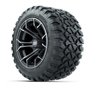 Set of (4) 12 in GTW Spyder Wheels with 22x11-R12 GTW Nomad All-Terrain Tires
