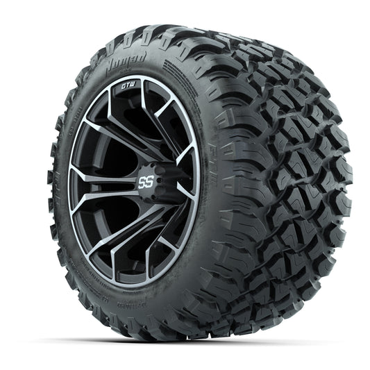 Set of (4) 12 in GTW Spyder Wheels with 22x11-R12 GTW Nomad All-Terrain Tires