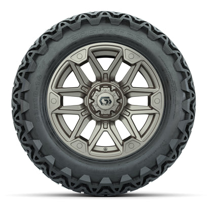 GTW® Graffiti Satin Bronze 14 in Wheels with 23x10-14 Predat - front view