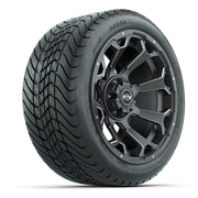 GTW Raven Matte Gray/Ball Mill 14 in Wheels with 225/30-14 Mamba Street Tires – Full Set