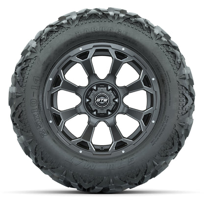 GTW Raven Matte Gray/Ball Mill 14 in Wheels with 25x10-14 Ba - front view