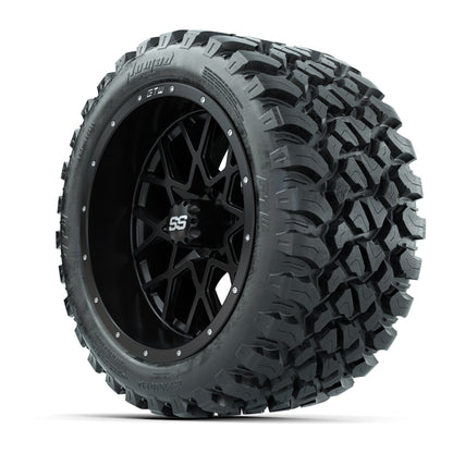 Set of (4) 14 in GTW Vortex Wheels with 23x10-14 GTW Nomad A - 3/4 view