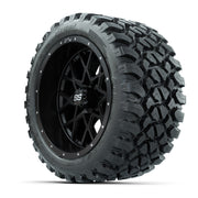 Set of (4) 14 in GTW Vortex Wheels with 23x10-14 GTW Nomad A - 3/4 view