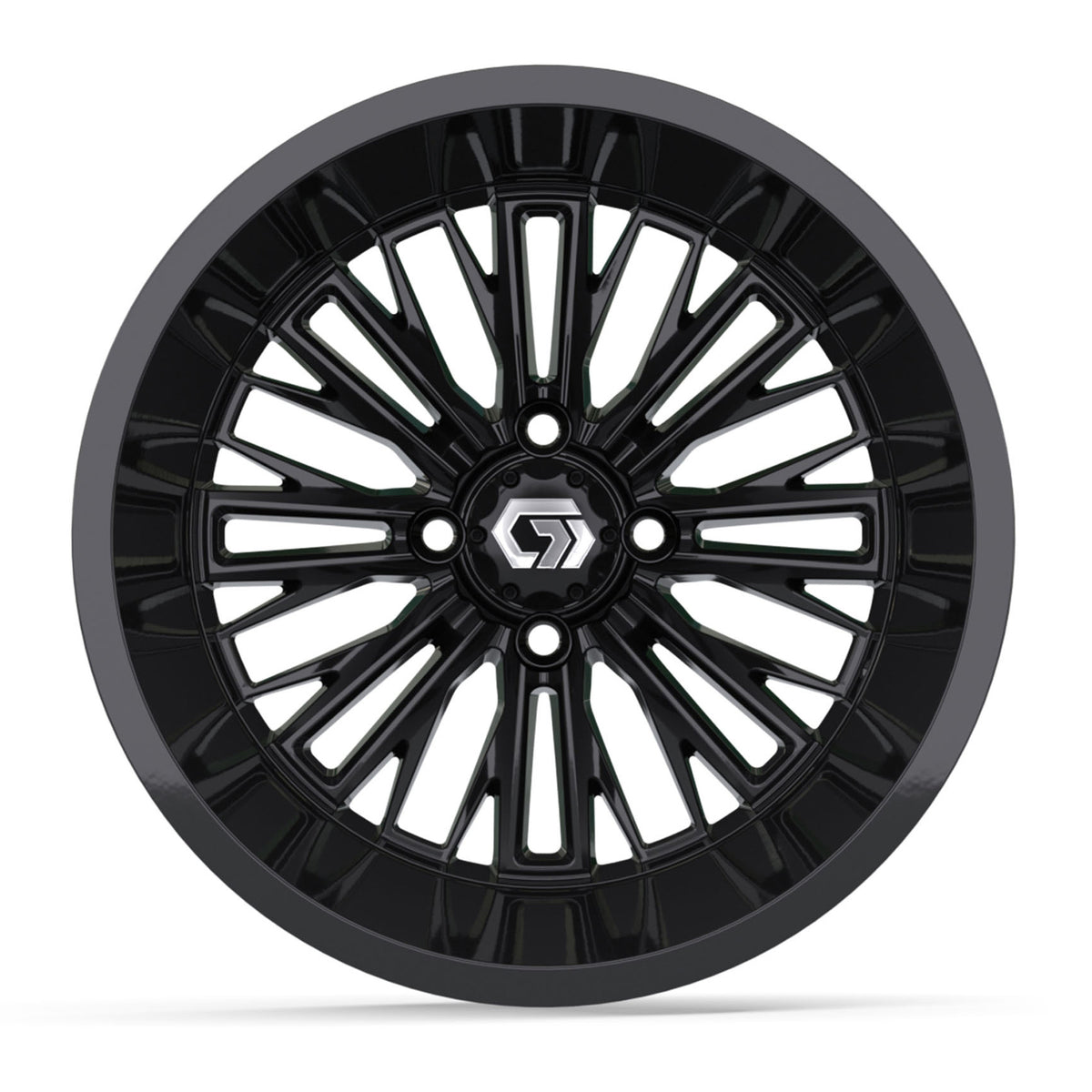 Viper Ultra-Wide 15 inch GTW golf cart wheel - Glossy Black
