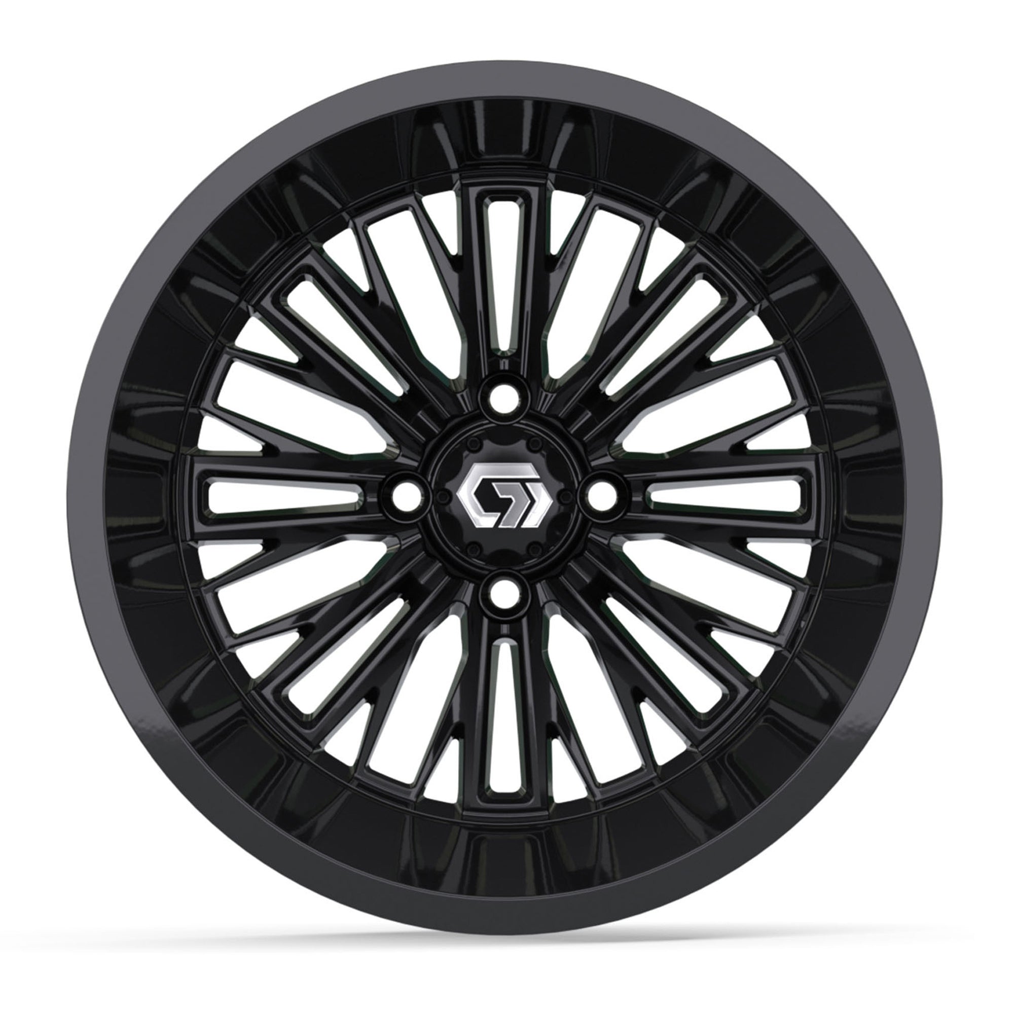 Viper Ultra-Wide 15 inch GTW golf cart wheel - Glossy Black