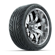 14" GTW Tempest Machined/Black Wheels with Fusion GTR Street Tires – Set of 4