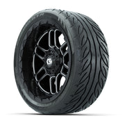 Set of (4) 14 in GTW® Titan Machined & Black Wheels with - 3/4 view
