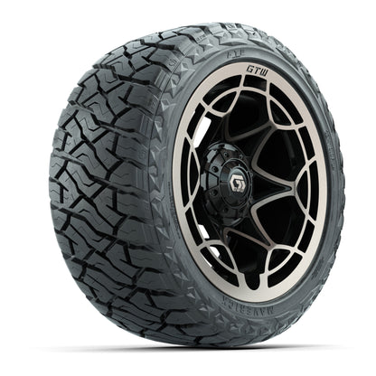 GTW Nexus Gloss Black/Satin Bronze 14 in Wheels with 23x10.00-R14 Maverick All-Terrain Tires – Full Set