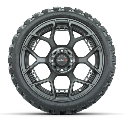 Set of (4) 15" MadJax® Flow Form Evolution Gunmetal Wheels with GTW® Nomad Off Road Tires