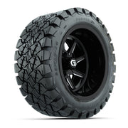 GTW Reaper Black/Machined 14 in Wheels with 22X10-14 Timberwolf All-Terrain Tires – Full Set
