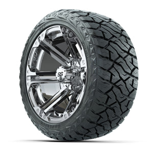 GTW Specter Chrome 14 in Wheels with 23x10.00-R14 Maverick A - 3/4 view