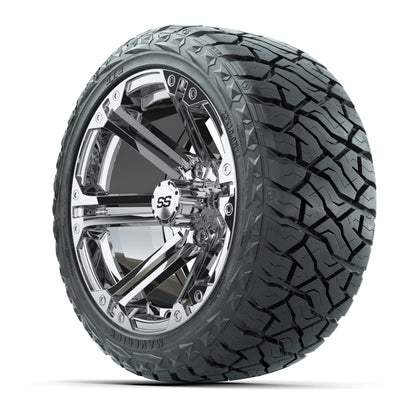 GTW Specter Chrome 14 in Wheels with 23x10.00-R14 Maverick A - 3/4 view