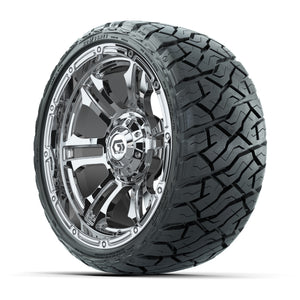 GTW Shogun Chrome 14 in Wheels with 205/35-R14 Maverick Low- - 3/4 view