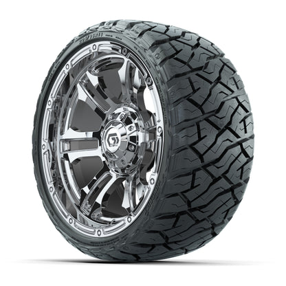 GTW Shogun Chrome 14 in Wheels with 205/35-R14 Maverick Low- - 3/4 view