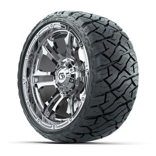 GTW Shogun Chrome 14 in Wheels with 205/35-R14 Maverick Low- - 3/4 view
