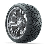 GTW Shogun Chrome 14 in Wheels with 205/35-R14 Maverick Low- - 3/4 view