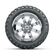 GTW Tempest Chrome 14 in Wheels with 23x10.00-14 Rogue All T - front view
