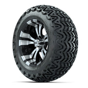 GTW Vampire Black and Machined Wheels with 23in Predator A-T - 3/4 view