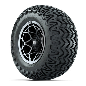 GTW® Nexus Black/Silver 12 in Wheels with 23X10.5-12 Predator All-Terrain Tires – Full Set