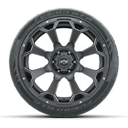 GTW Raven Matte Gray/Ball Mill 15 in Wheels with 215/40-R15  - front view