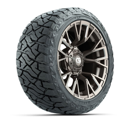 GTW Vandal Satin Bronze/Machined 14 in Wheels with 23x10.00-R14 Maverick All-Terrain Tires – Full Set