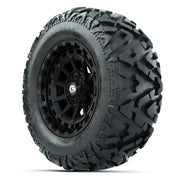 GTW Barricade Black 14 in Wheels with 25x10-14 Barrage Mud T - 3/4 view