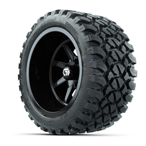 GTW Reaper Gloss Black 14 in Wheels with 23X10-R14 Nomad Steel Belt Radial All-Terrain Tires – Full Set