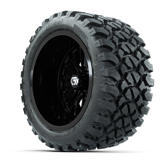 GTW Viper Gloss Black 14 in Wheels with 23X10-R14 Nomad Steel Belt Radial All-Terrain Tires – Full Set