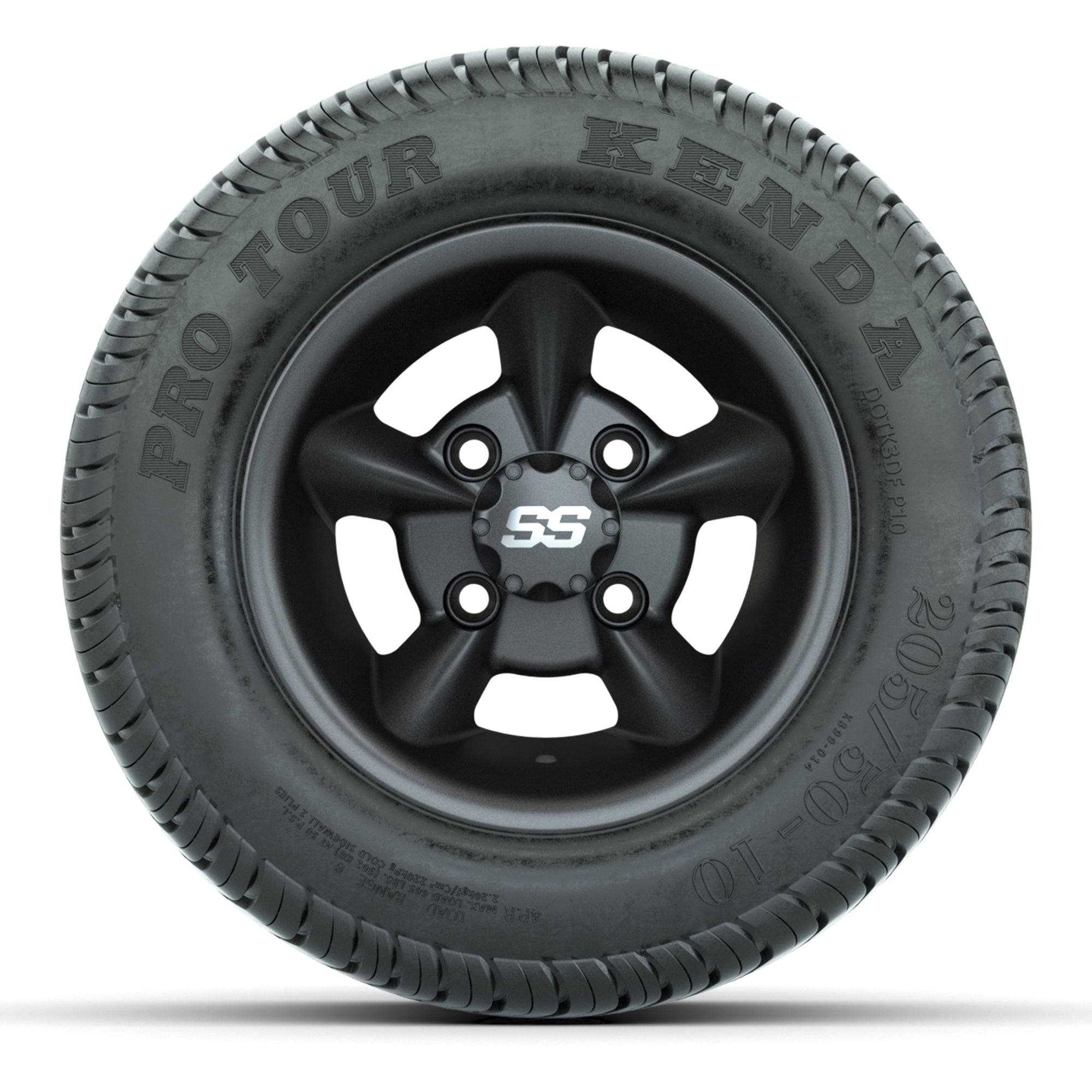 GTW Godfather Matte Gray 10 in Wheels with 205/50-10 Kenda Pro Tour Street Tires – Full Set