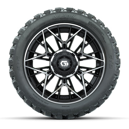 Set of (4) 14 in GTW® Stellar Machined &amp; Black Wheels wi - front view