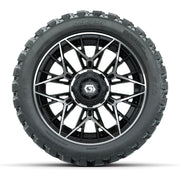 Set of (4) 14 in GTW® Stellar Machined & Black Wheels wi - front view