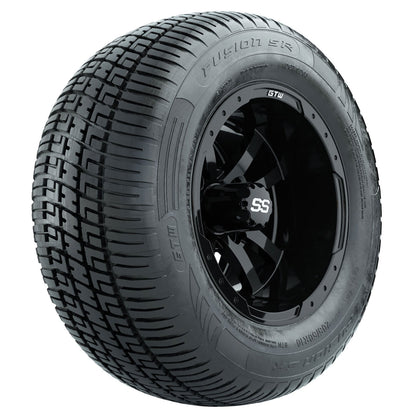GTW 10 inch Storm Trooper black wheels with Fusion DOTstreet tires - Set of Four