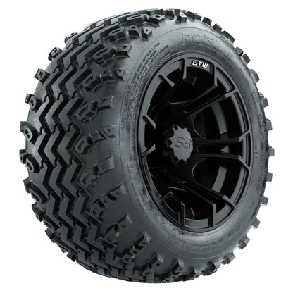 GTW 10 inch Spyder matte black wheels with Rogue all-terrain tires - Set of Four