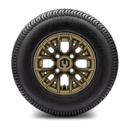 MODZ® 10" Matrix Matte Bronze Wheels & Street Tires Combo (Arisun Cruze 205/65-10)