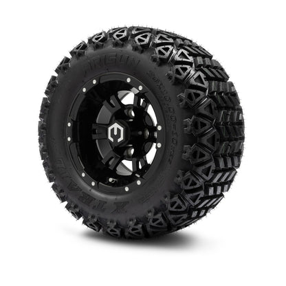 MODZ® 10" Ambush Glossy Black Wheels & Off-Road Tires Combo (Arisun X Trail All Terrain 20x10-10)
