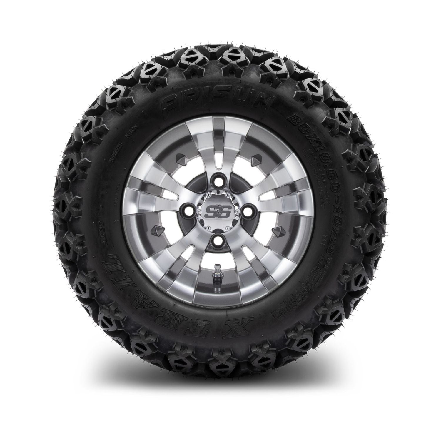 MODZ® 10" Vampire Gunmetal Wheels & Off-Road Tires Combo (Arisun X Trail All Terrain 20x10-10)