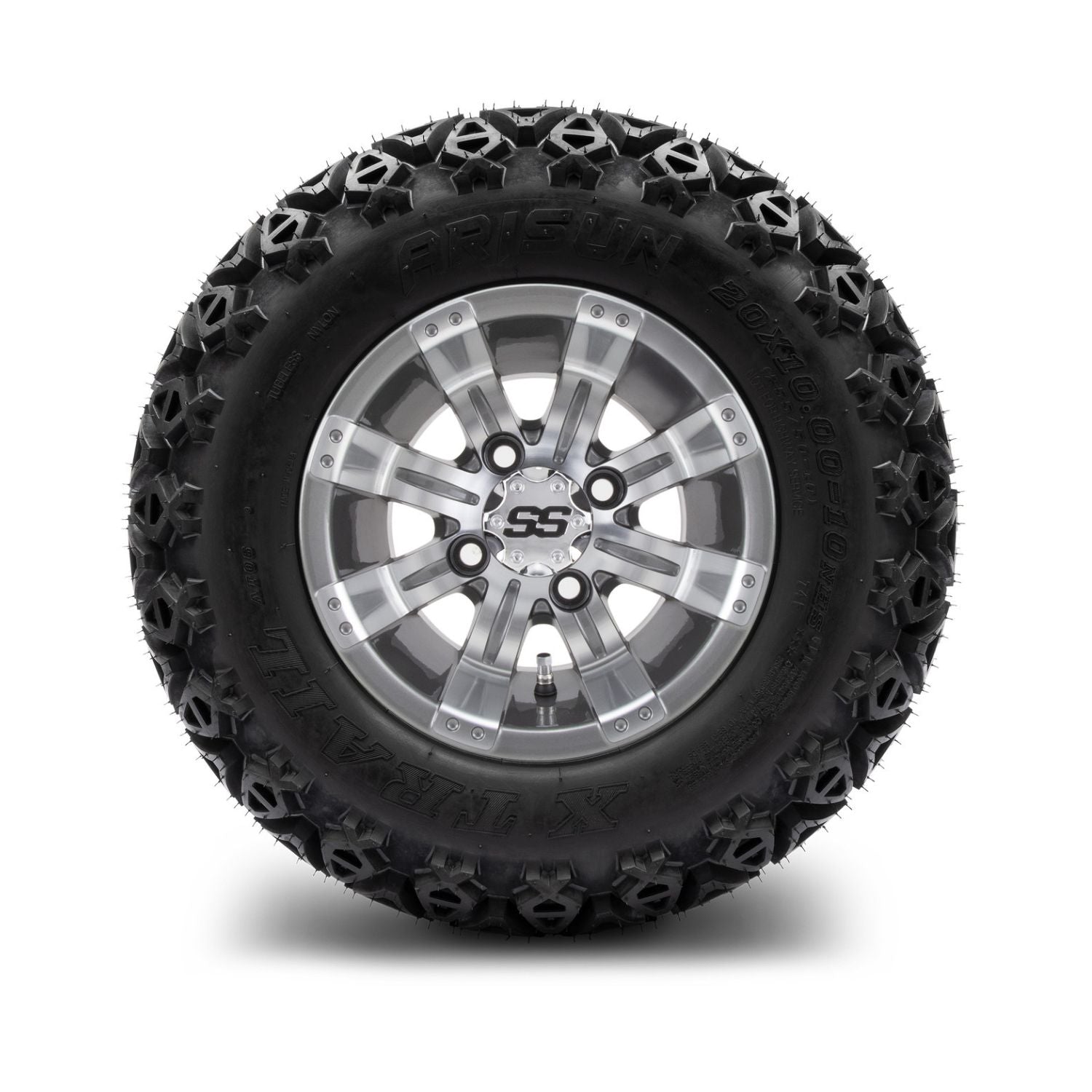 MODZ® 10" Tempest Gunmetal Wheels & Off-Road Tires Combo (Arisun X Trail All Terrain 20x10-10)