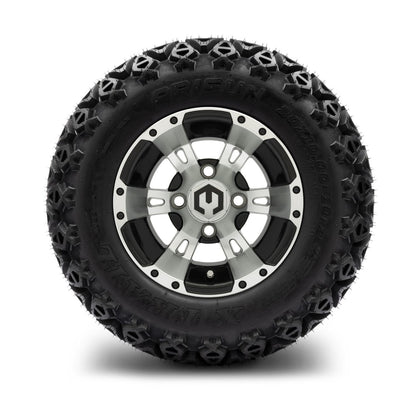 MODZ® 10" Ambush Machined Black Wheels & Off-Road Tires Combo (Arisun X Trail All Terrain 20x10-10)