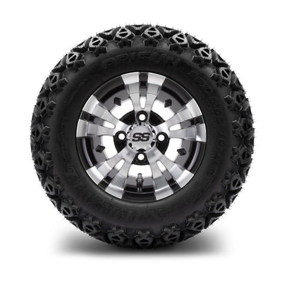 MODZ® 10" Vampire Machined Black Wheels & Off-Road Tires Combo (Arisun X Trail All Terrain 20x10-10)