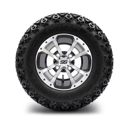 MODZ® 10" Storm Trooper Machined Black Wheels & Off-Road Tires Combo (Arisun X Trail All Terrain 20x10-10)