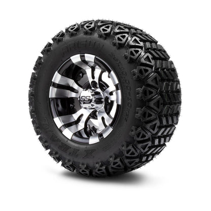 MODZ® 10" Vampire Machined Black Wheels & Off-Road Tires Combo (Arisun X Trail All Terrain 20x10-10)