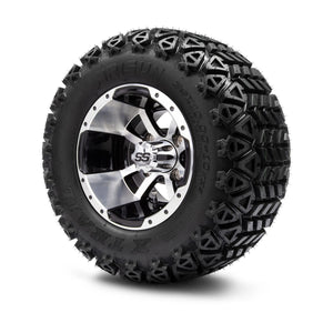 MODZ® 10" Storm Trooper Machined Black Wheels & Off-Road Tires Combo (Arisun X Trail All Terrain 20x10-10)