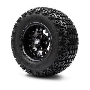 MODZ® 10" Vampire Glossy Black Wheels & Off-Road Tires Combo (Arisun X Trail All Terrain 20x10-10)