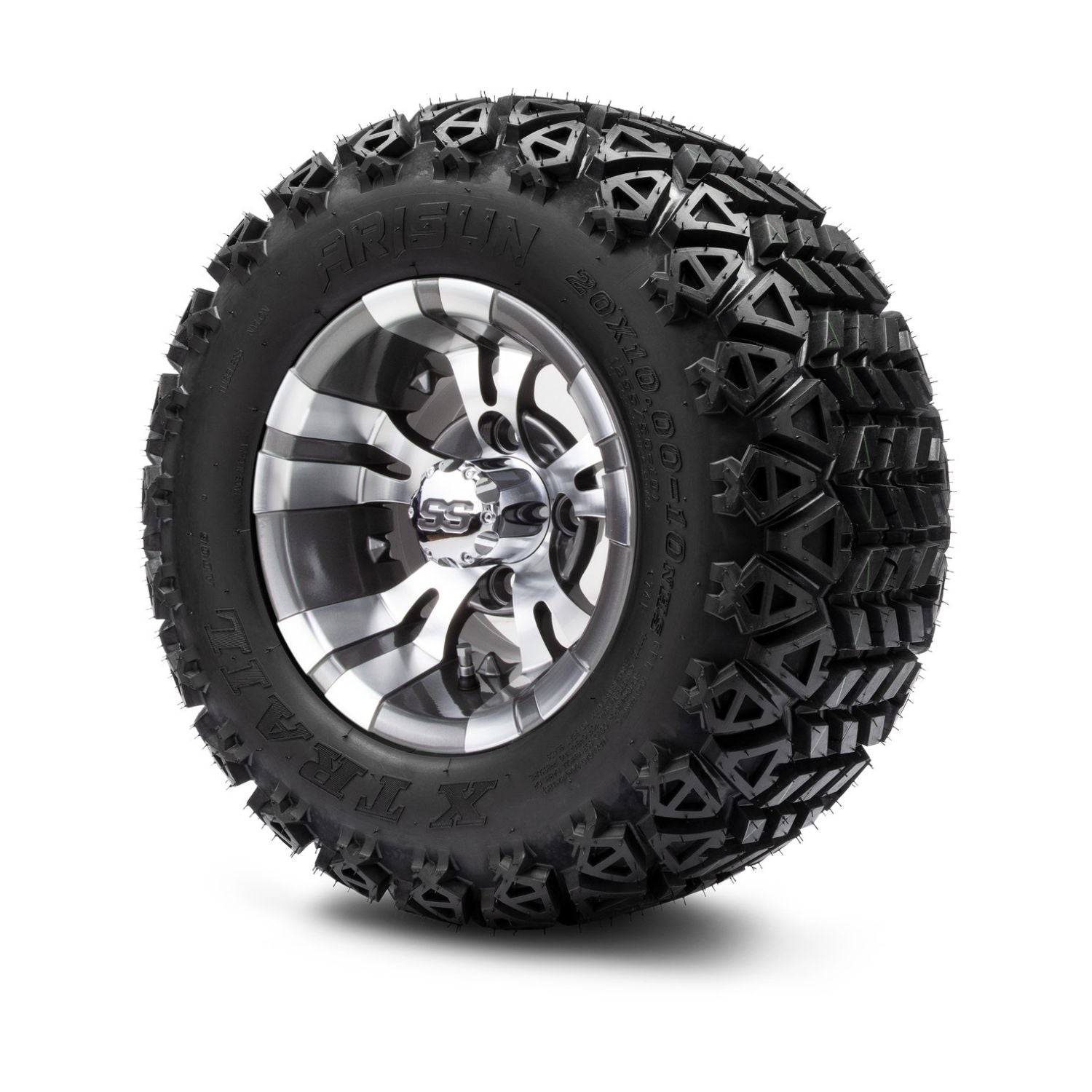 MODZ® 10" Vampire Gunmetal Wheels & Off-Road Tires Combo (Arisun X Trail All Terrain 20x10-10)