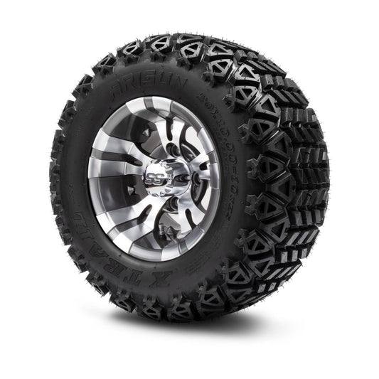 MODZ® 10" Vampire Gunmetal Wheels & Off-Road Tires Combo (Arisun X Trail All Terrain 20x10-10)