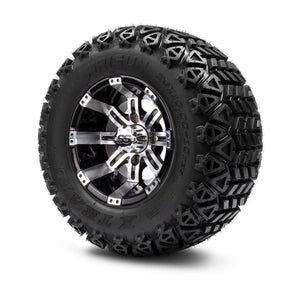 MODZ® 10" Tempest Machined Black Wheels & Off-Road Tires Combo (Arisun X Trail All Terrain 20x10-10)